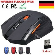 2X Mini 2.4 GHz Wireless Funk USB-Maus Gaming kabellos schnurlos For PC Laptop