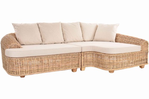 Wohnzimmer rattan ecksofa - rattan,