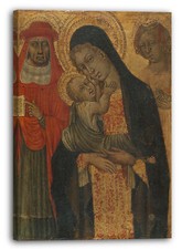 Kunstdruck Giovanni di Paolo - Madonna und Kind mit Heiligen Hieronymus und Agn