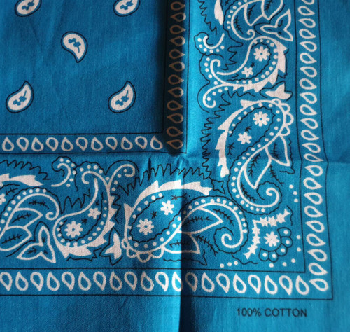 Bandana blau türkis - blau,, paisley