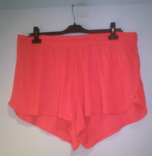 Orange kurze Hose/Schlafhose/Shorts mit breitem elastischen Bund Gr. XXL