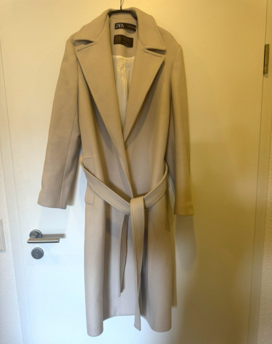 Zara damen wollmantel - wollmantel, lang