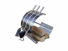 Kaminbesteck Edelstahl matt SCHÖSSMETALL RONDO 1 mit integriertem Holzkorb