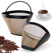 2 Stück Kaffeefilter Dauerfilter Edelstahl Filtergröße Grosse 4 Permanentfilter