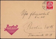 E 1787 Schlesien Gottesberg Kreis Waldenburg Geschäftsbrief des Kino Bergland