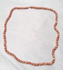 Lange Retro Vintage Halskette Segmente echte Koralle Engelshaut