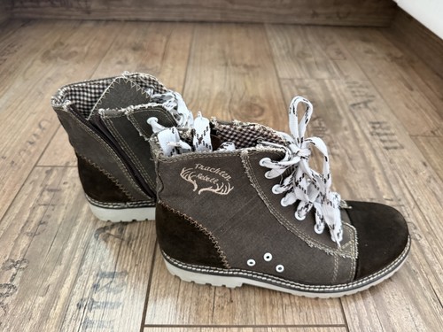 Boots stiefletten braun - stiefletten, weiss