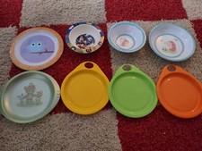11 x Baby - Kunststoff Geschirr Flaschen Teller Schüsseln