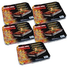 5x Premium BBQ Einweggrill to