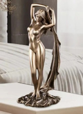 Weiblicher Akt Deko Figur Skulptur Frau Kunst Harz Geschenk Gold
