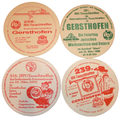 Alte bierdeckel hasen bräu - alte,