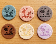 6 PU-Leder Label *Handmade*