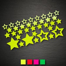 14007 Sterne Set 36 Stück NEON Sticker Aufkleber Auto Motorrad Tuning 