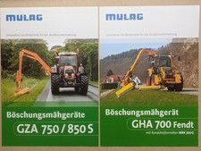 MULAG Böschungsmähgerät GZA 750 850 GHA 700 Fendt Traktor Prospekt Schlepper