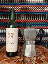 Vintage 1982 Bialetti Marimba Italy Mokka Aluminiumguss Herdplatte Espresso 6 Tassen 