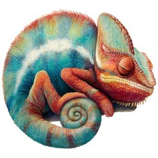 8x Sticker Chameleon Car