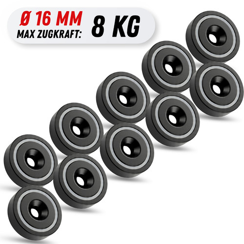 10x neodym magnete topfmagnet - 10x,