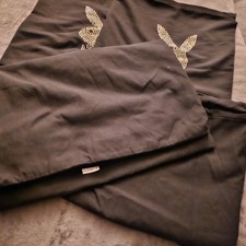 2× 135 200 Original PLAYBOY Satin Bettwäsche Strass Glitzer Bunny Hase Sammler