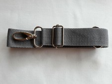 Schulterriemen Umhängetasche Schultergurt Karabiner Tasche 30 mm 3 cm grau braun