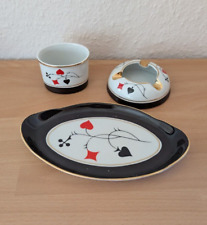 Vintage Porzellan Set von Cmielow für Kartenspieler