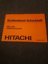 Blanko Kundendienst-Scheckheft für Hitachi Mini- und Kompaktbagger 4/1995