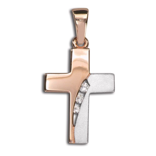 Kreuz anhänger zirkonia zur - kreuz,