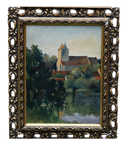 öl auf leinwand signiert - leinwand,