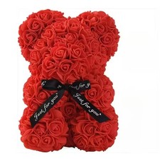 Rosenbär  – Ewige Rose im Teddybär Geschenk für Freundin, besondere Anlässe