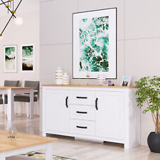Kommode Weiß mit Schubladen Holz Sideboard Anrichte Beistellschrank Homestyle4u