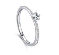 925 Sterlingsilber Damen Ring Ringe Zirkonia, Verlobung, Hochzeit Handschmuck