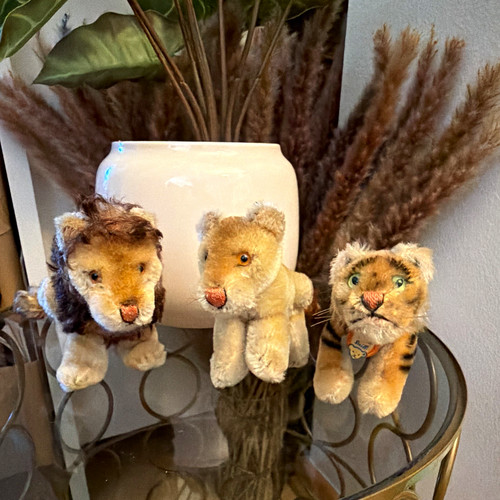 Vintage steiff raubkatzen - steiff, raubkatzen-set