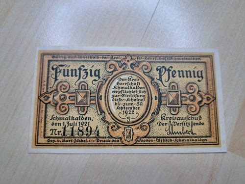 Notgeld schmalkalden - notgeld,