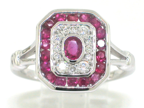 Rubin brillant ring 585 - rubin,