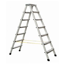 Zarges genietete Stufen-Stehleiter XLstep B eloxiert beidseitig begehbar Z600