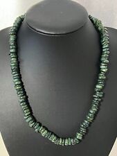 Perlmutt Coins Collier Kette Länge 49+5 cm ! 8-9 mm ! x  Dunkelgrün x 30