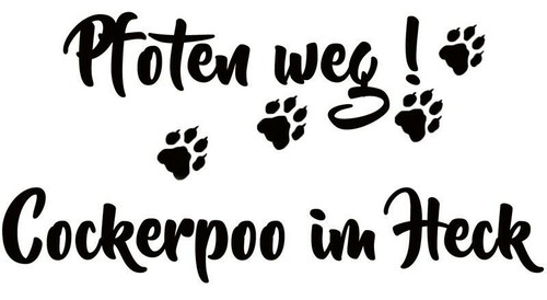 Cockerpoo autoaufkleber - cockerpoo,