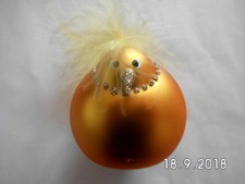 Tischdeko Huhn gold aus Glas