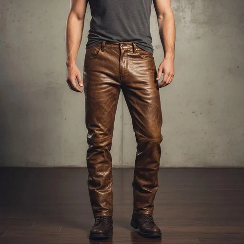Braune lederhose für herren - braune,