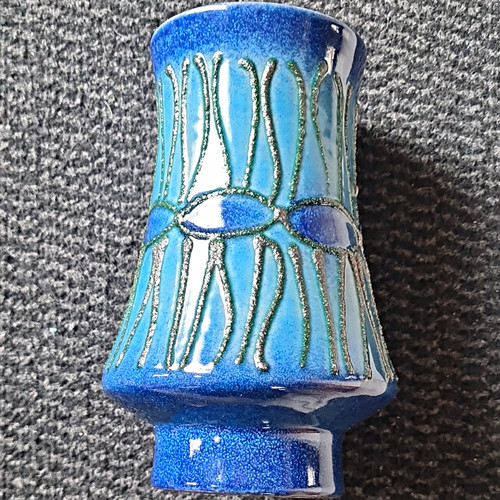 Keramikvase blau türkis mit - keramikvase, blau/türkis