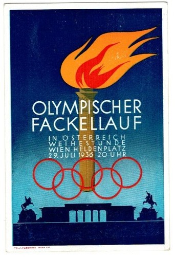 Olympischer fackellauf - olympischer, in