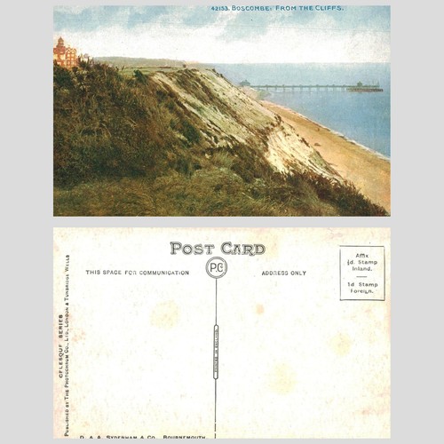 Alte postkarte boscombe vom - alte,