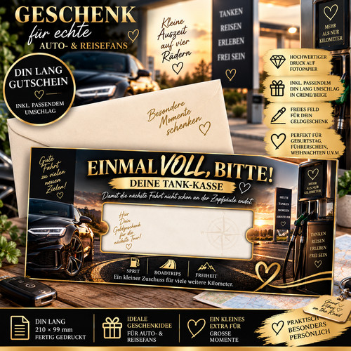 Tankgutschein geldgeschenk - tankgutschein,