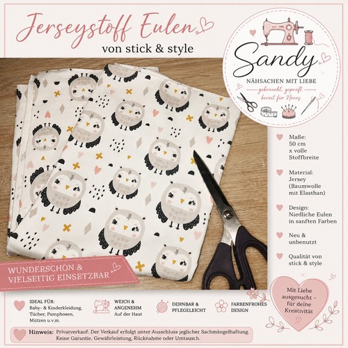 Zauberhafter jerseystoff - 🦉,
