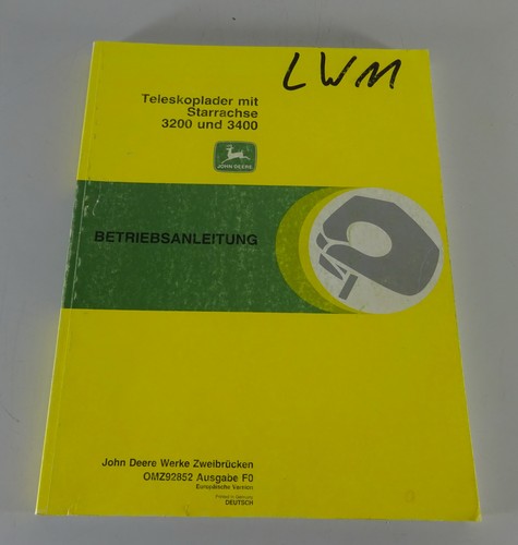 Betriebsanleitung john deere - john,