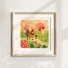 Hexe Wald Druck Illustration