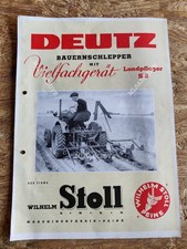 Deutz Bauernschlepper Stoll Prospekt traktor tractor brochure M8