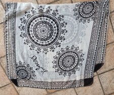 damenschal, desigual,  weiss-schwarz 