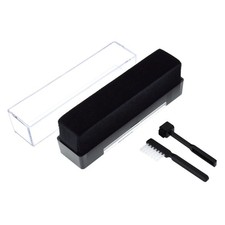 Dynavox 3in1 Plattenbürste Set, Reinigung Schallplatten Nadel Samtkissen Bürste