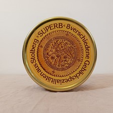 Runde Blechdose "Delikat VEB Feingebäck Stollberg Harz" Gebäckspezialitäten DDR