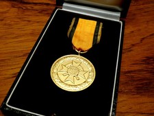 Grubenwehr Ehrenzeichen in Gold mit Etui - SELTEN Orden Medaille